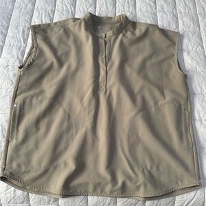 FIGS Rafaela Oversized Scrub Top Latte L